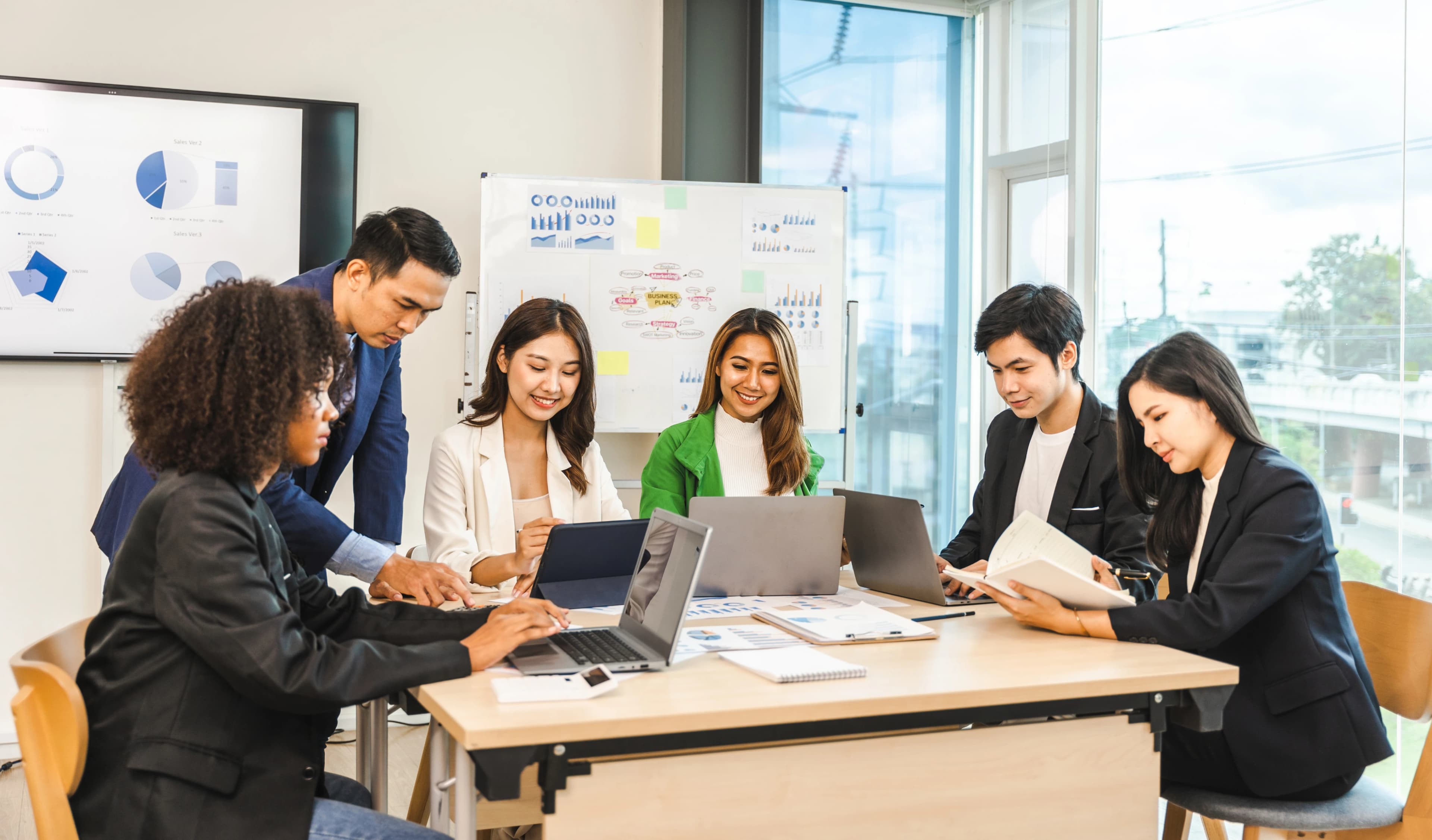 Team members collaborating